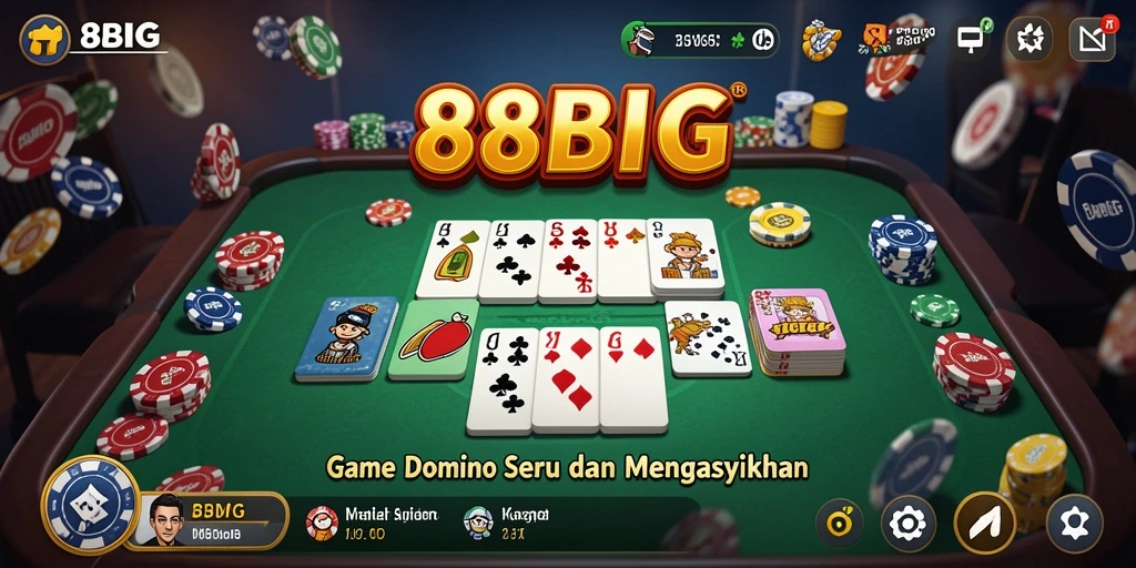 Tampilan seru dari gameplay Domino di 88BIG.