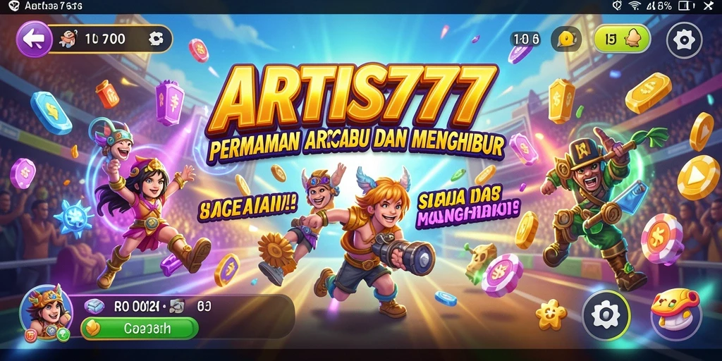 Tampilan utama gameplay seru ARTIS777 dengan karakter menarik.