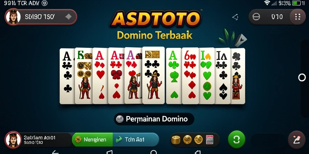 Screenshot gameplay seru dari permainan Domino ASDTOTO.