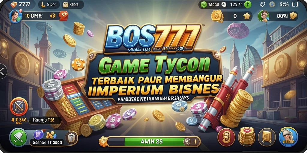 Tampilan gameplay menarik dari BOS777 saat membangun bisnis tycoon.