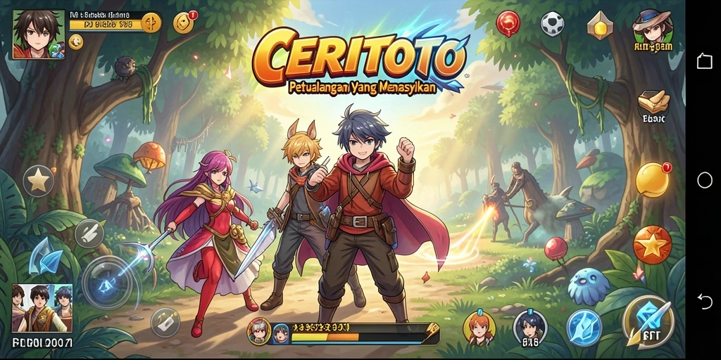 Tampilan gameplay CERITOTO yang memukau dan penuh aksi.