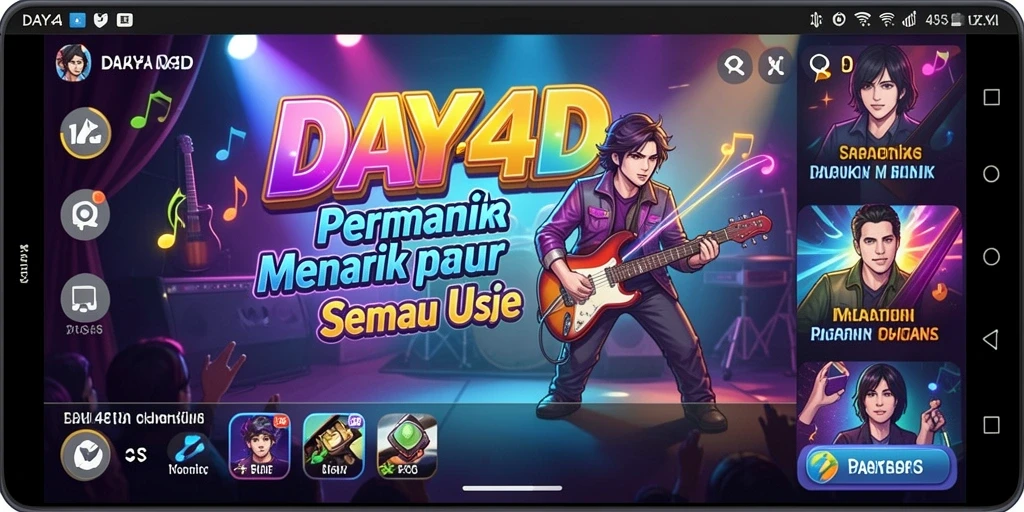 Tampilan gameplay menarik dengan berbagai mode permainan Music.
