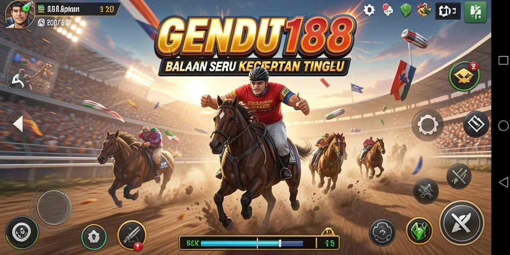 Screenshot GENDUT188 menampilkan kendaraan balap di lintasan yang menegangkan.