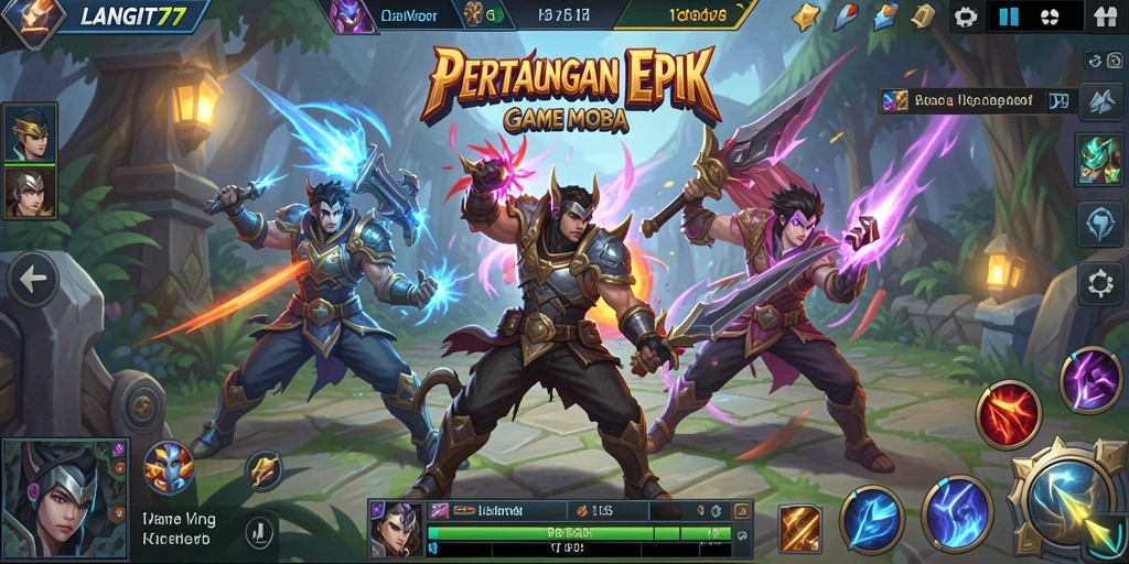 Gameplay seru dan mendebarkan di LANGIT77 dengan pertarungan tim.