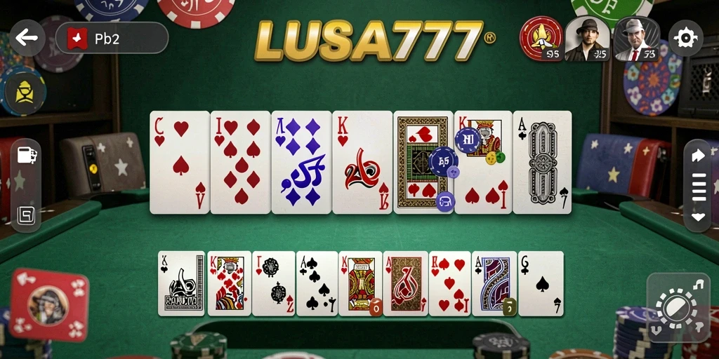 Screenshot utama LUSA777 menampilkan gameplay Domino yang menarik.