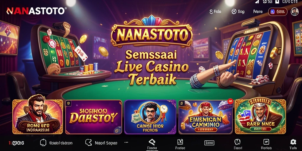 Screenshot gameplay yang menggambarkan keseruan bermain Live Casino.