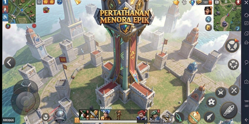 Tampilan gameplay NK666 yang mendebarkan di Tower Defense.