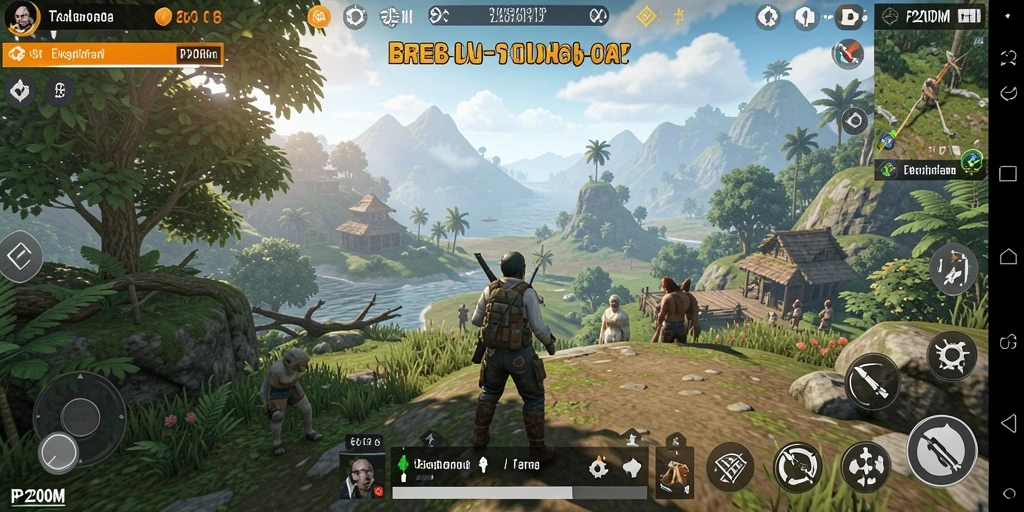 Screenshot P200M menampilkan momen eksplorasi di dunia terbuka.
