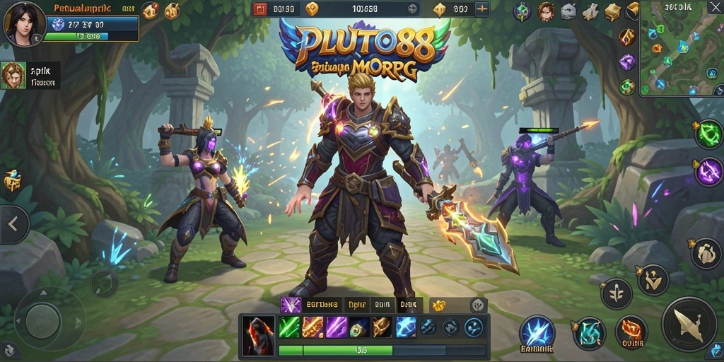Screenshot gameplay PLUTO88 yang menampilkan aksi seru dalam dunia MMORPG.
