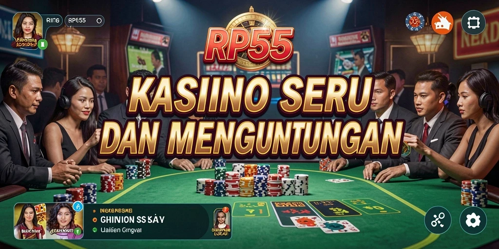 Tampilan menarik dari gameplay Kasino RP55 dengan berbagai pilihan permainan.