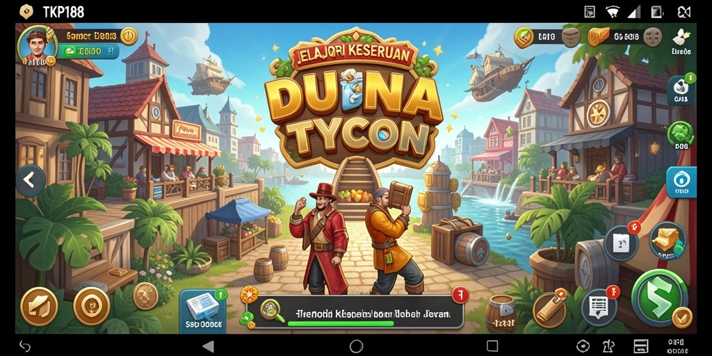 Tampilan gameplay menarik dari TKP188 yang menggambarkan strategi Tycoon.