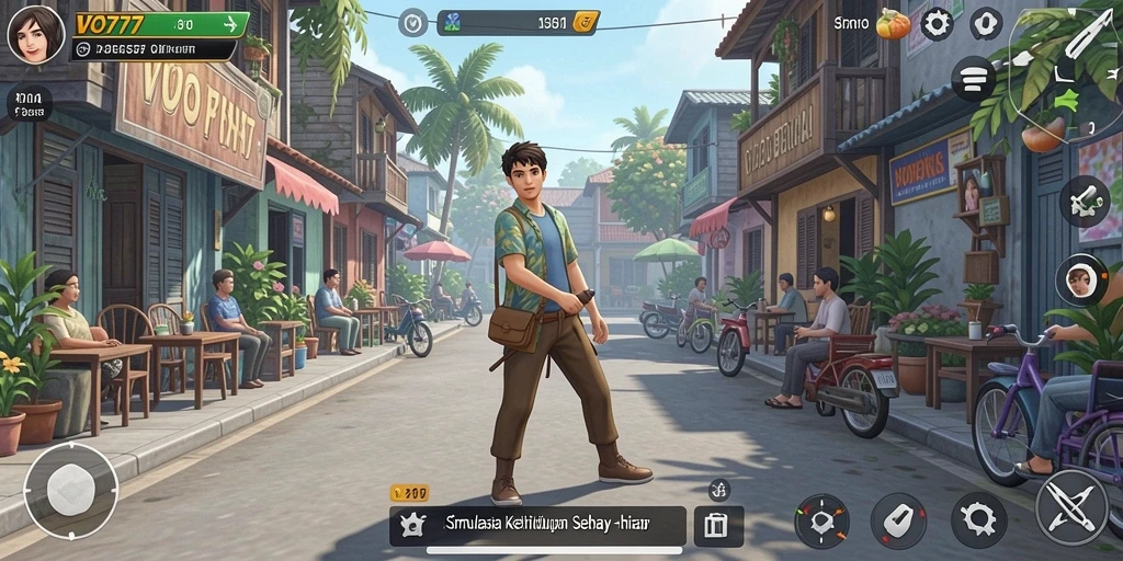 Visual menawan dari gameplay VO777 yang menggambarkan simulasi kehidupan.
