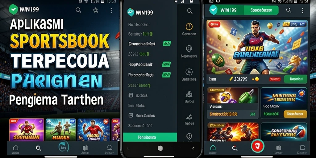 Tampilan screenshot utama WIN199 menampilkan antarmuka Sportsbook yang menarik.
