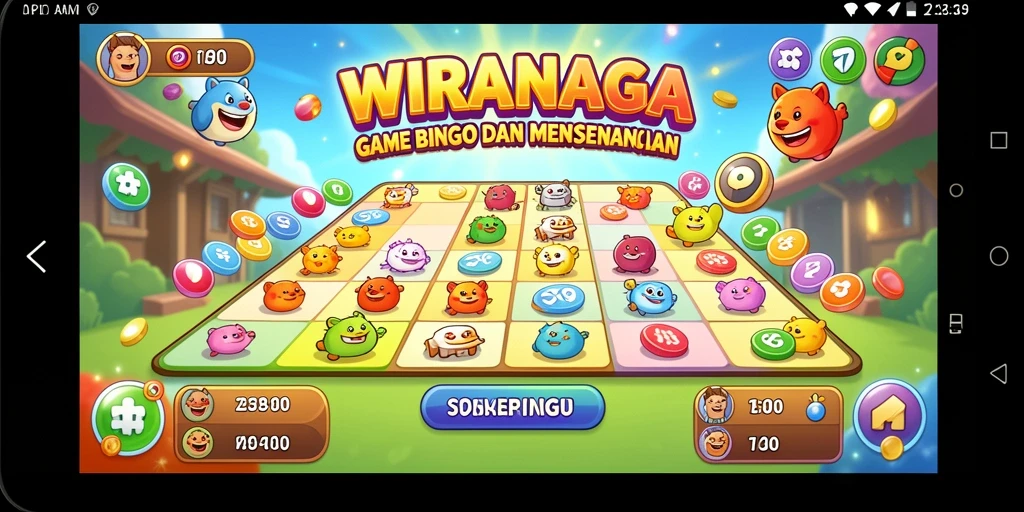 Tampilan gameplay seru dalam permainan Bingo WIRANAGA.